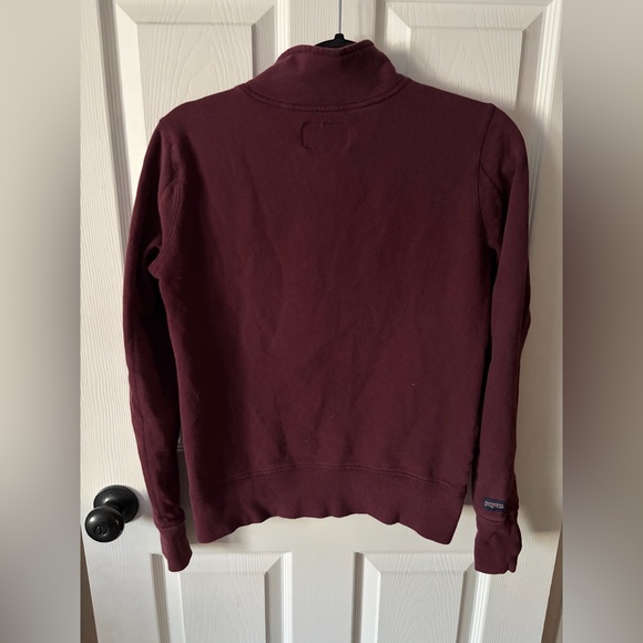 Eastern Connecticut State University 1/4 Zip Maroon Sweatshirt Women’s Size S - Picture 5 of 8
